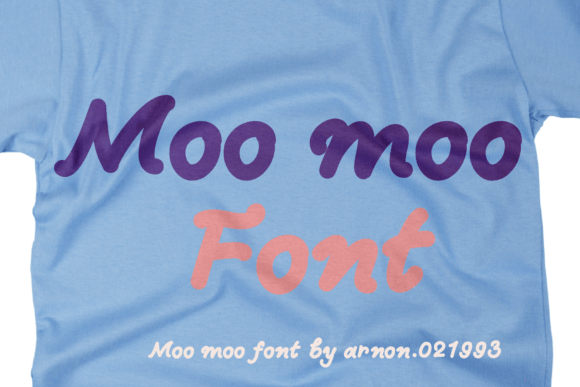 Moo Moo Font PNG with transparent background - Preview 5