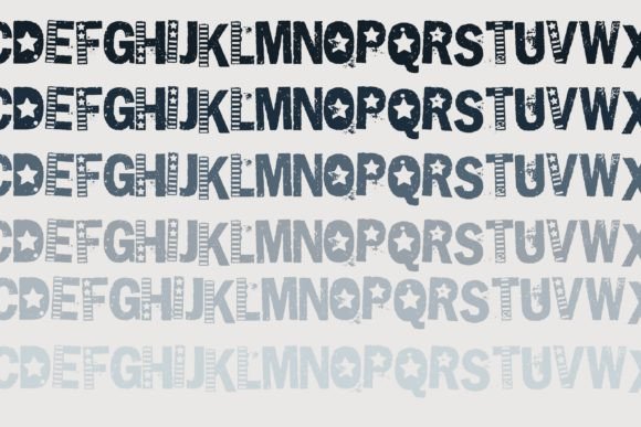 Patriotic Spudster Font PNG with transparent background - Preview 4