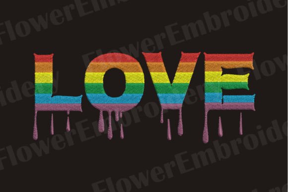 Pride Love Symbol Embroidery Design