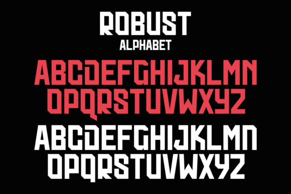 Robust Font PNG with transparent background - Preview 1