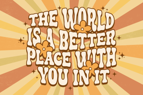 Retro Boogy Font PNG with transparent background - Preview 4