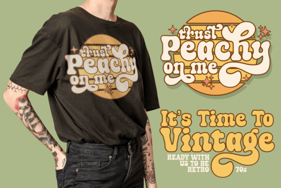 Retro Boogy Font PNG with transparent background - Preview 5