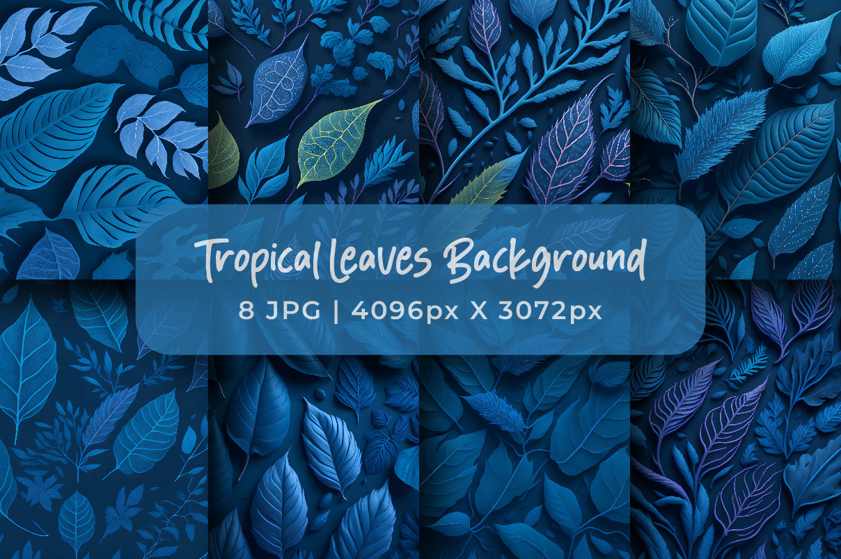 Tropical Leaves Background Collection Graphic by srempire · Creative ...