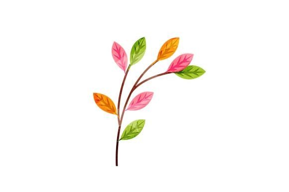Colorful Branch - Watercolor