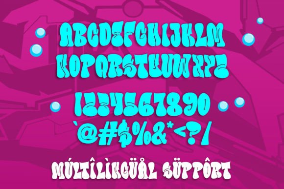 Bubble Horns Graffiti Font - Preview 1