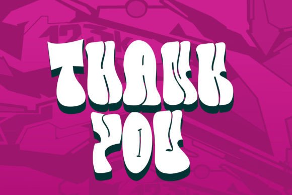Bubble Horns Graffiti Font - Preview 6