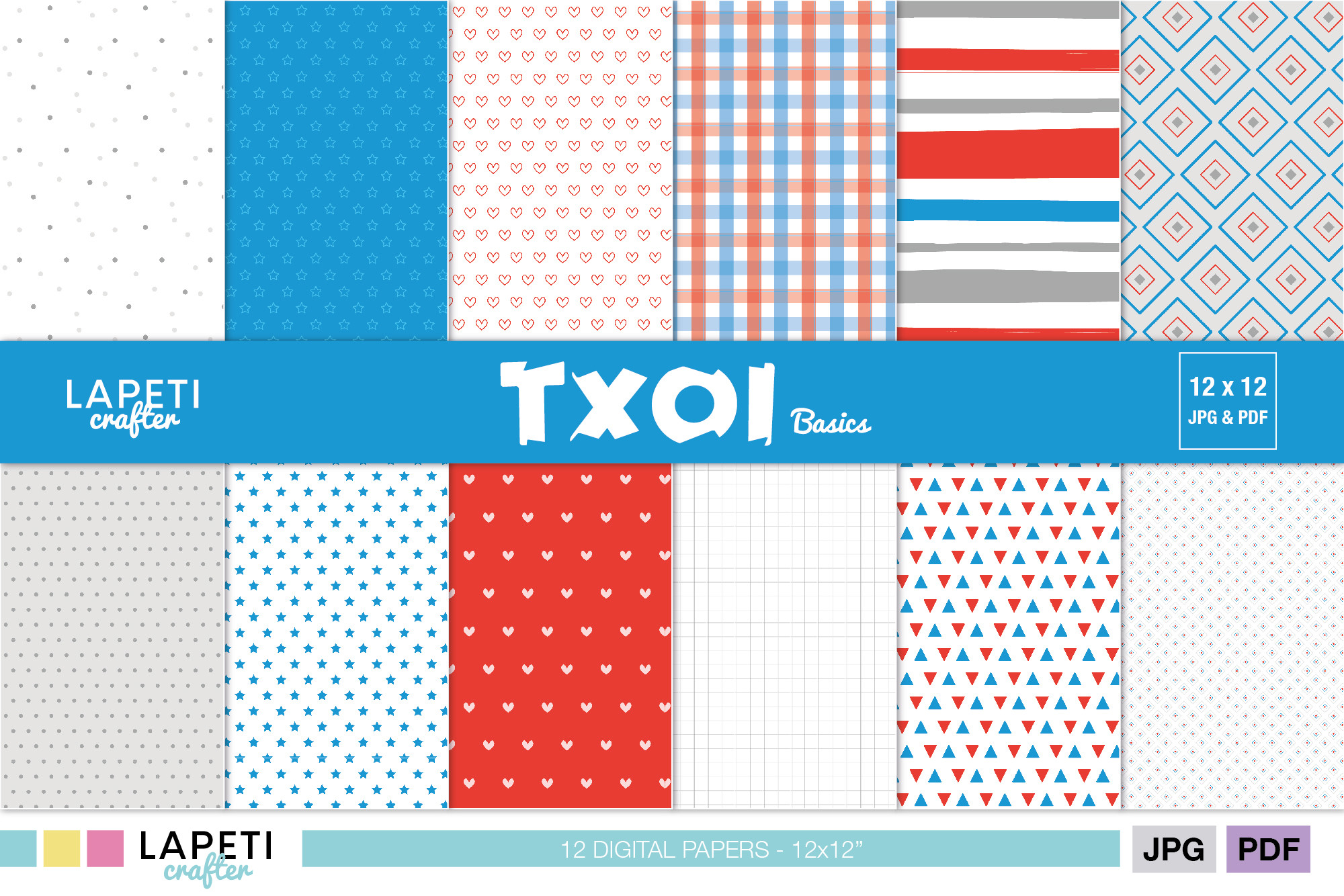 Colorful Digital Paper Pack for Kids Graphic by lapeticrafter ...