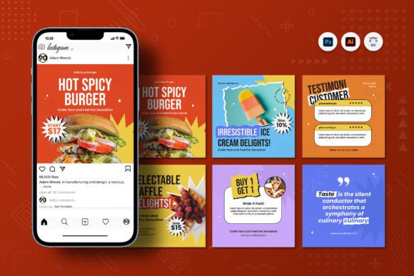 Funky Food Instagram Post