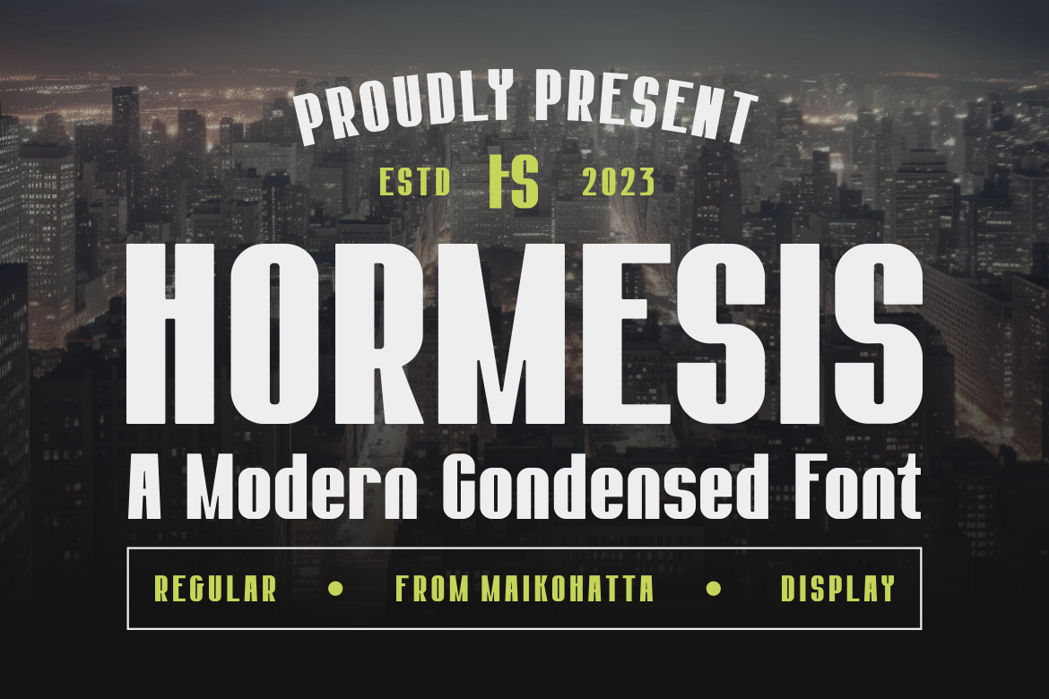 Hormesis Condensed Display preview - edgy condensed display typeface