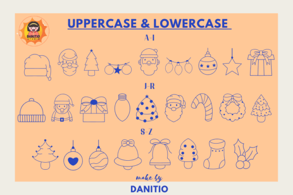 Happy Christmas Font PNG with transparent background - Preview 1
