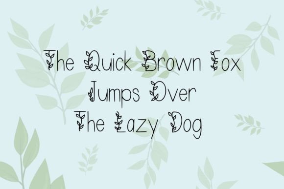 Leafy Delight Font PNG with transparent background - Preview 1