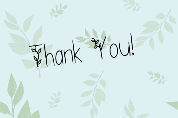 Leafy Delight Font PNG with transparent background - Preview 3