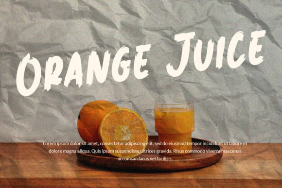 Lemon Dessert Font PNG with transparent background - Preview 3