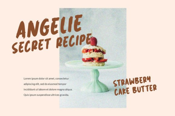 Lemon Dessert Font PNG with transparent background - Preview 5