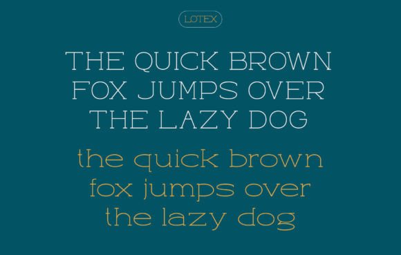 Lotex Font PNG with transparent background - Preview 5