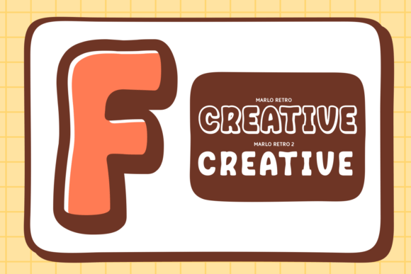 Marlo Retro Font PNG with transparent background - Preview 1