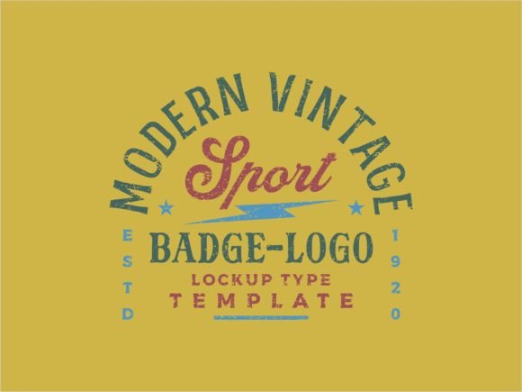 Modern Vintage Sport Badge Logo Template