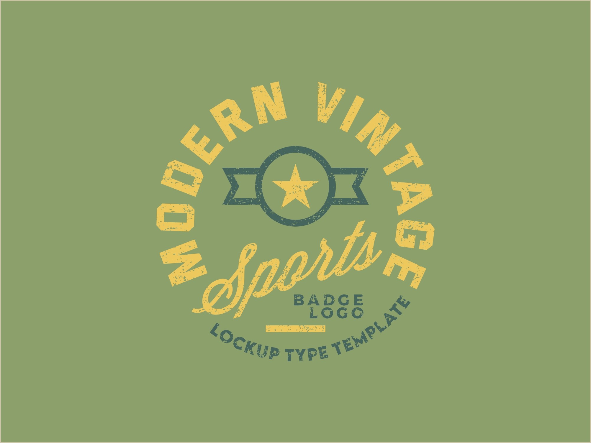 Modern Vintage Sports Logo Template