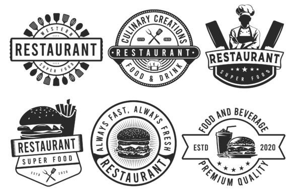 Restaurant and Cafe Logo Emblem