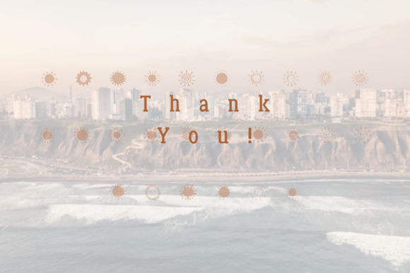Retro Sun Font PNG with transparent background - Preview 4