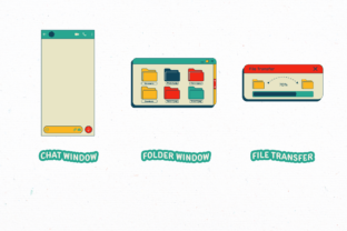 Retro User Interface Elements Set Graphic by peterdraw · Creative Fabrica