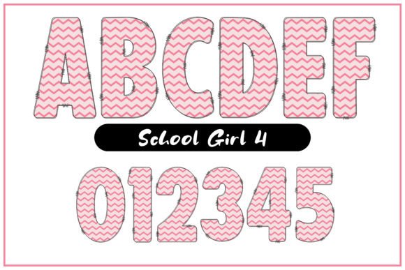 School Girl Font PNG with transparent background - Preview 1