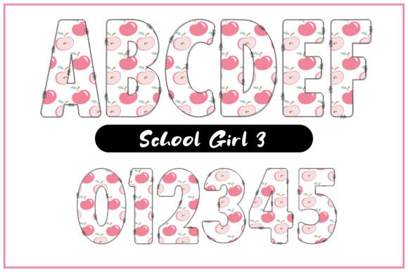 School Girl Font PNG with transparent background - Preview 2