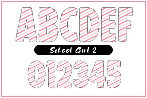 School Girl Font PNG with transparent background - Preview 3
