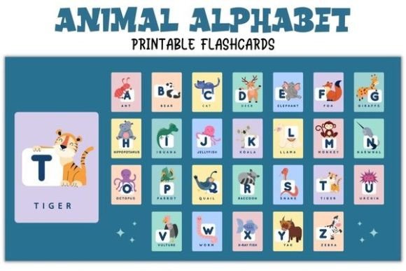 Animal Alphabet Printable Flashcards