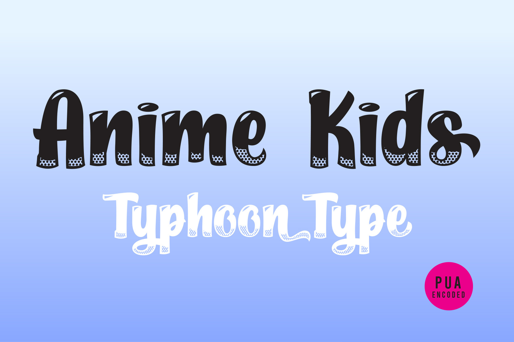 Anime Kids preview: vibrant pop art anime font