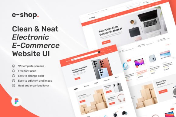 E-Shop - E-Commerce Website Design UI