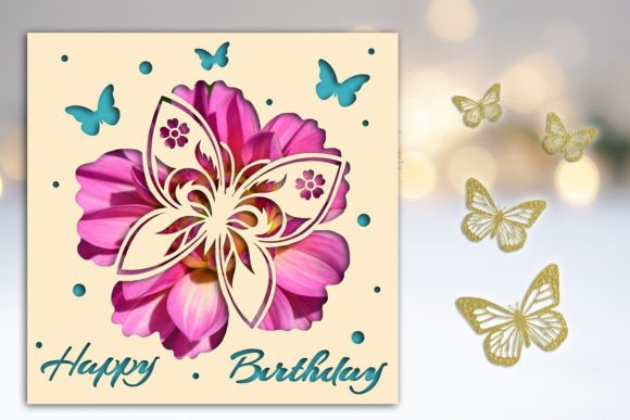 Happy Birthday Card SVG Greeting Card