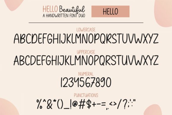 Hello Beautiful Font PNG with transparent background - Preview 6