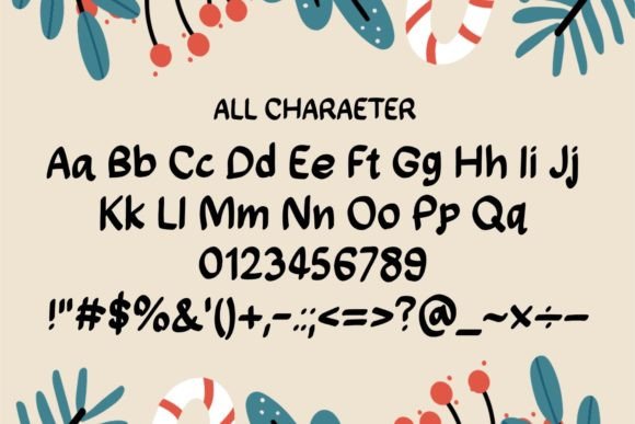 Holiday Harmony Font PNG with transparent background - Preview 3