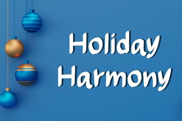 Holiday Harmony Font PNG with transparent background - Preview 4