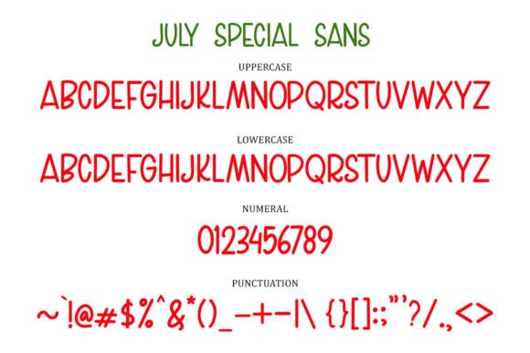 July Special Font PNG with transparent background - Preview 5