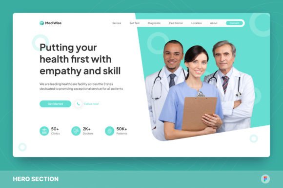 MediWise - Health & Medical Hero Section