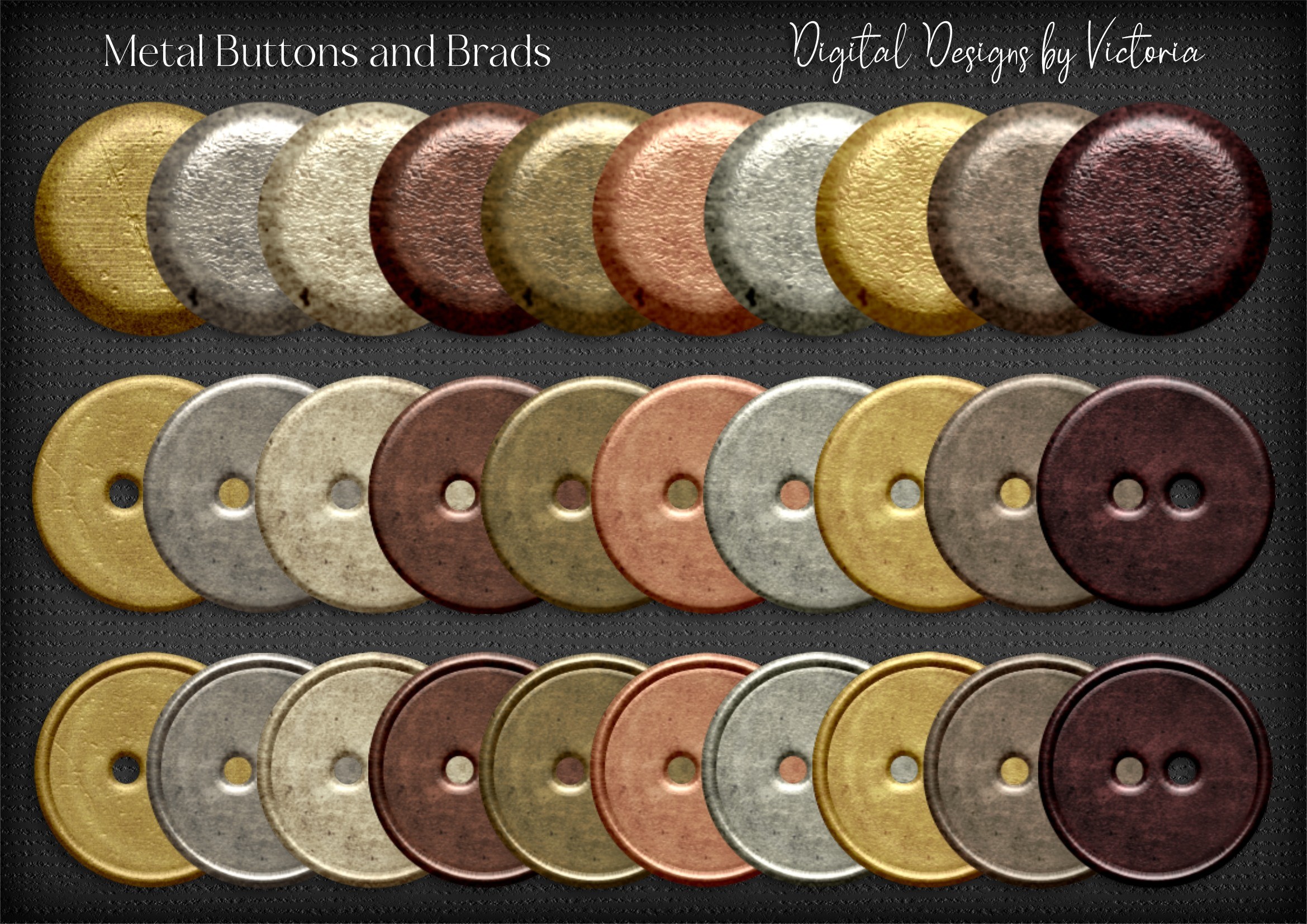 Metal Buttons and Brads
