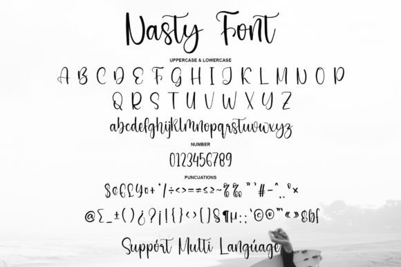 Nasty Font PNG with transparent background - Preview 5
