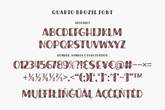 Quarto Brozie Font PNG with transparent background - Preview 6