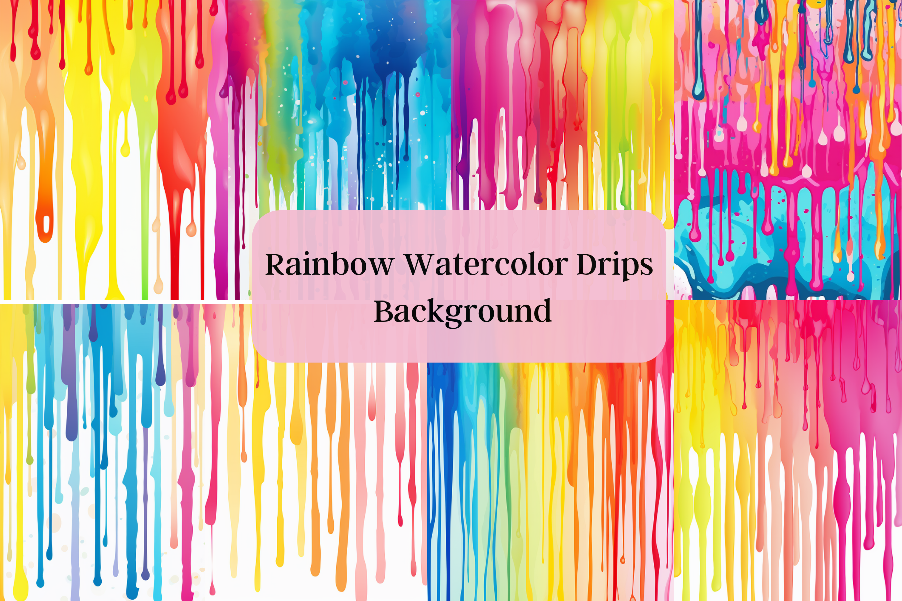 Rgb Drips Rainbow Watercolor Drips Background Graphic by sublimation avenue ...