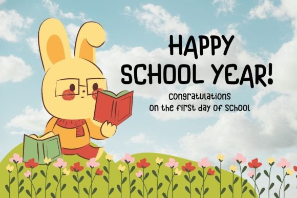School House Font PNG with transparent background - Preview 2