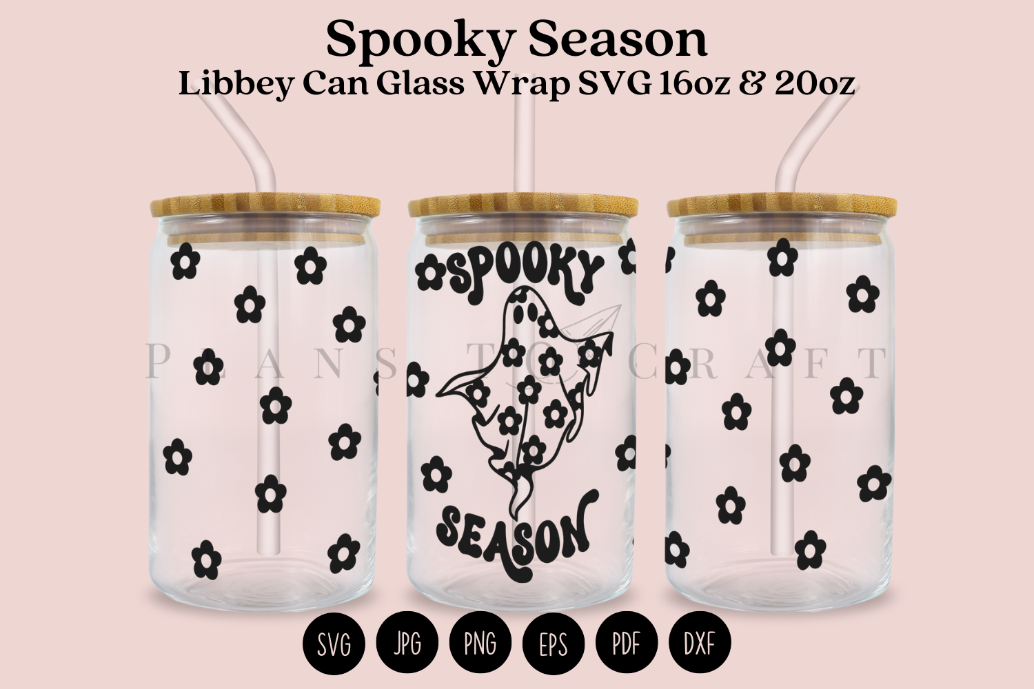 Spooky Season Libbey Can Glass Wrap SVG Graphic by planstocraft ...