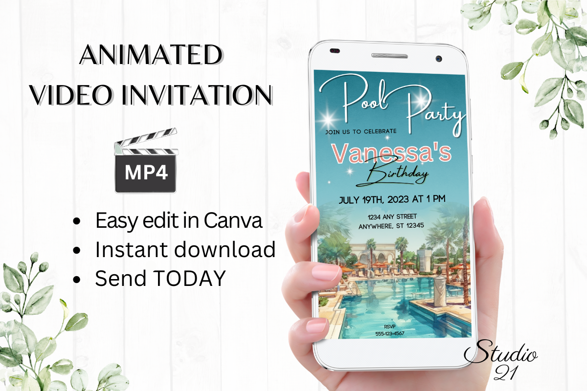 Summer Pool Party Evite