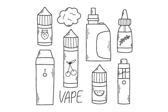 Vape Set. Vape Liquids. Illustration par Kid's Dreams  Creative Fabrica