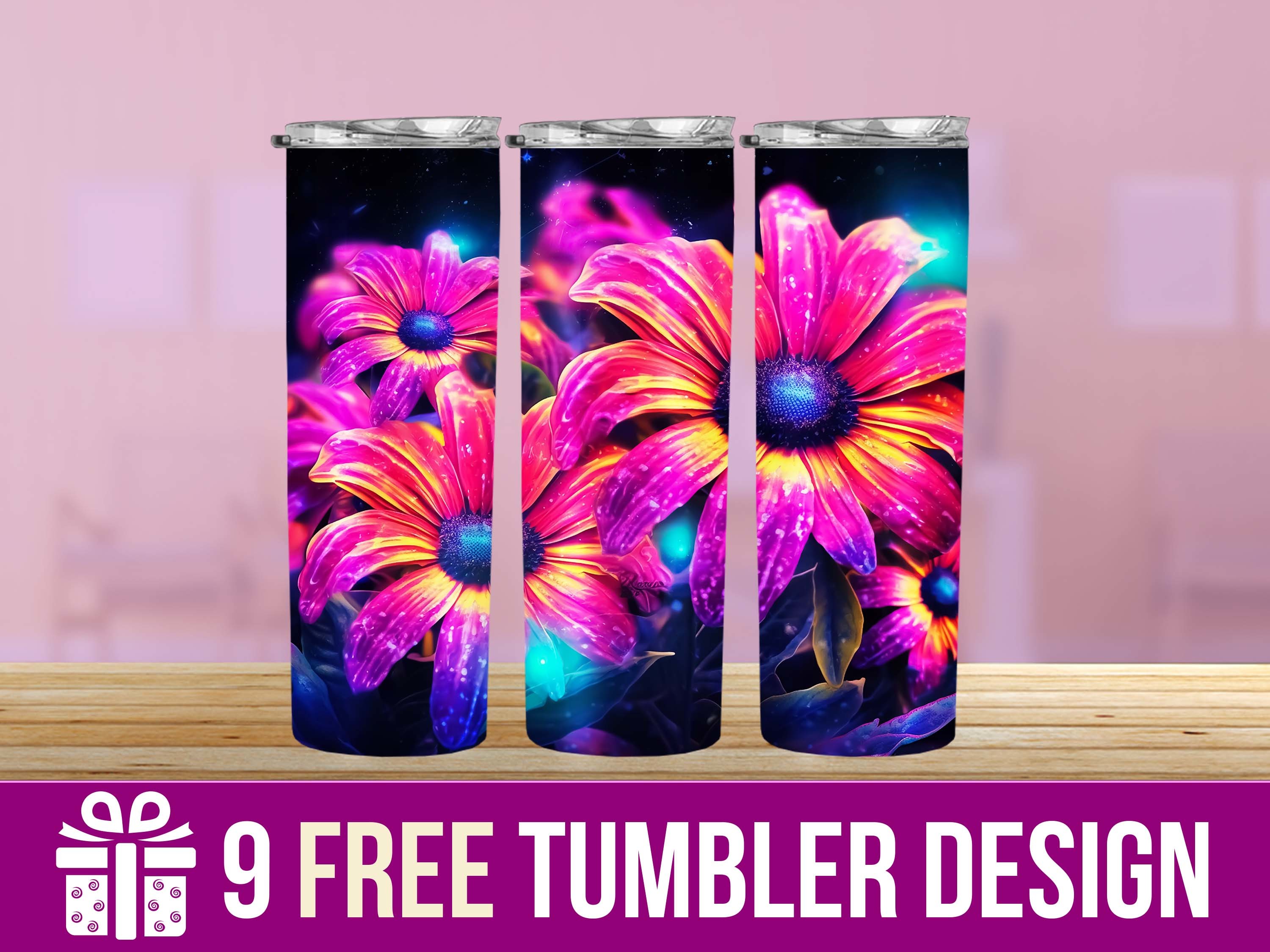 3D Flower Watercolor Splash Tumbler Wrap Graphic by hassanaasi001 ...