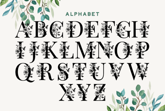Crocus Monogram Font - Preview 3