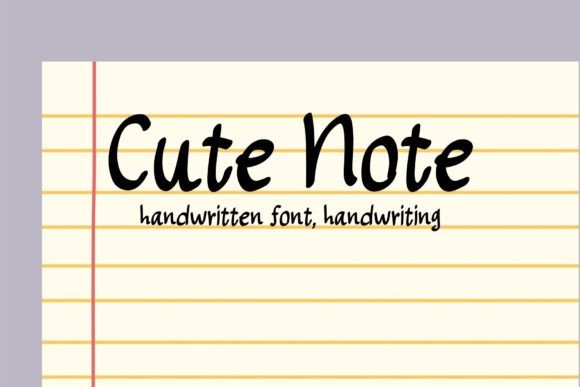 Cute Note Font - Preview 4