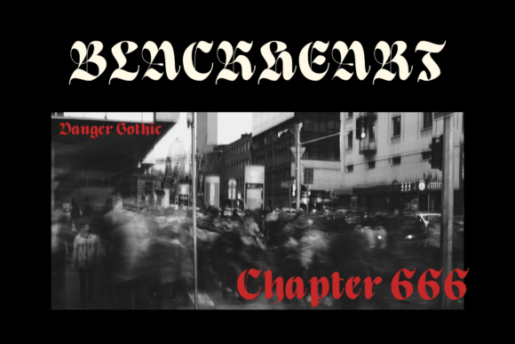 Danger Gothic Font PNG with transparent background - Preview 1