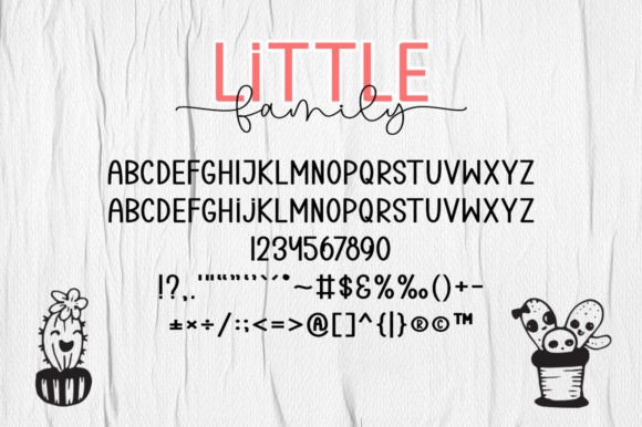 Little Family Font PNG with transparent background - Preview 1